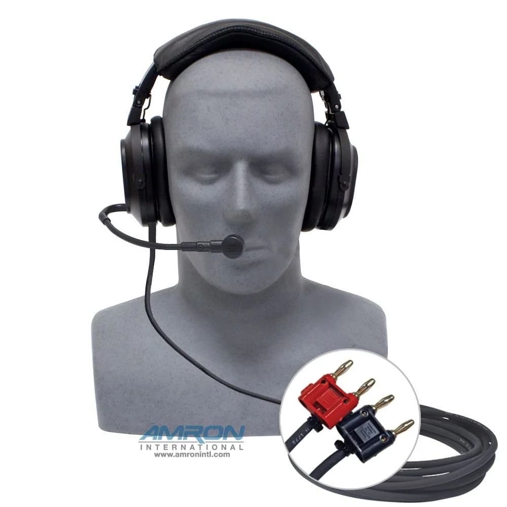 Amron 2401-28 Deluxe Headset with Boom Mic